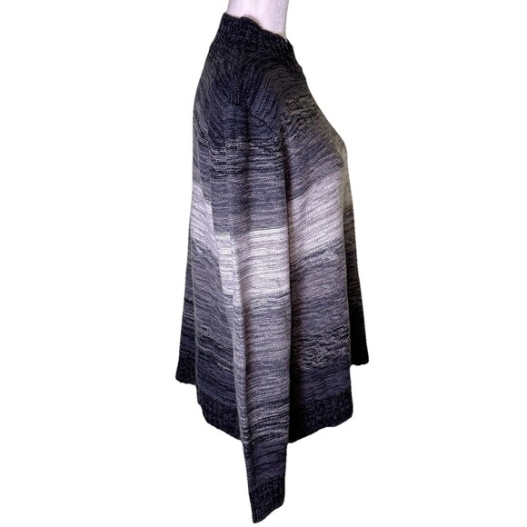 Women’s Quiet Luxury Ombre Knit Sweater Neutral Minimalist Winter Pullover XL - Picture 4 of 9